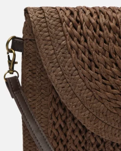 Bolso bandolera pequeño efecto rafia
