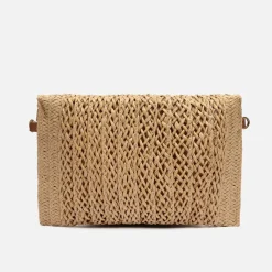 Bolso bandolera pequeño efecto rafia