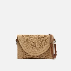Bolso bandolera pequeño efecto rafia