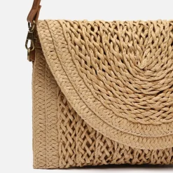 Bolso bandolera pequeño efecto rafia