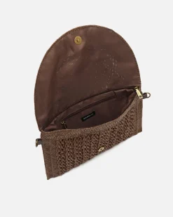 Bolso bandolera pequeño efecto rafia