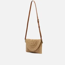Bolso bandolera pequeño efecto rafia