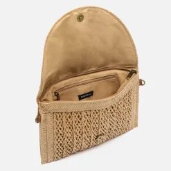 Bolso bandolera pequeño efecto rafia