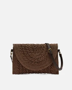 Bolso bandolera pequeño efecto rafia