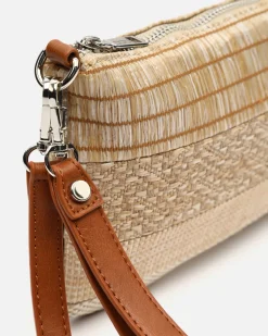 Bolso bandolera pequeño efecto rafia