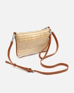 Bolso bandolera pequeño efecto rafia