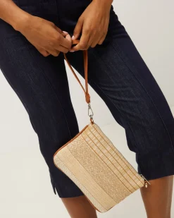 Bolso bandolera pequeño efecto rafia