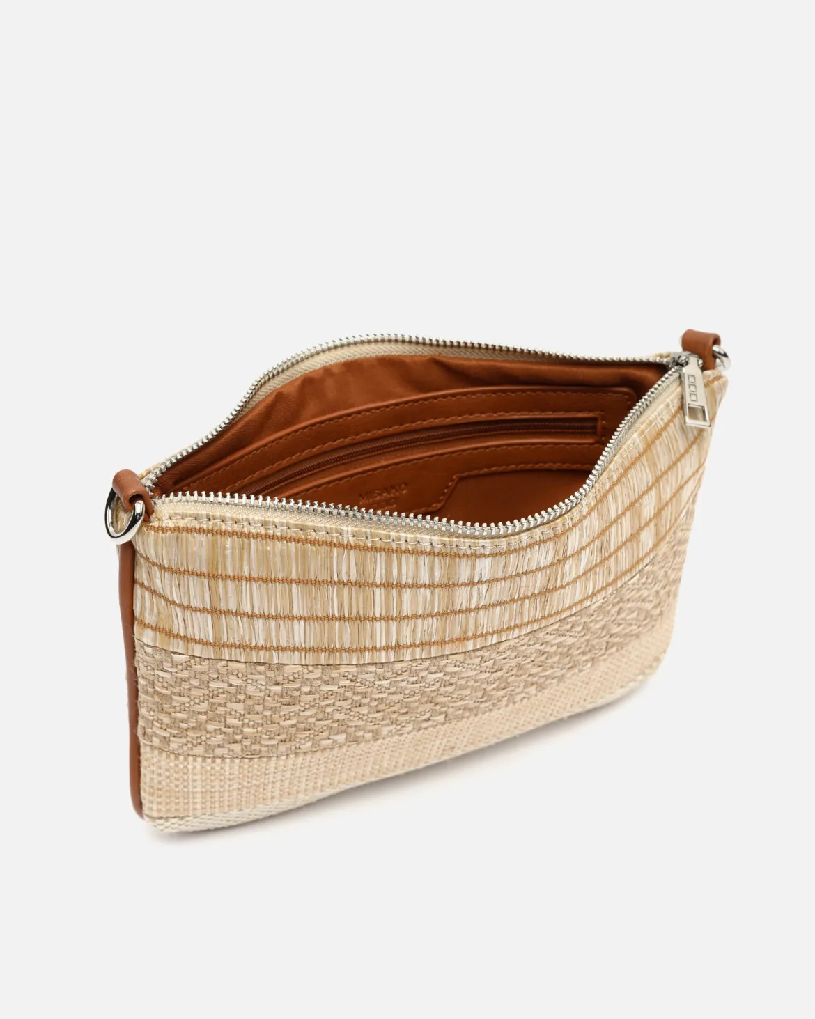 Bolso bandolera pequeño efecto rafia