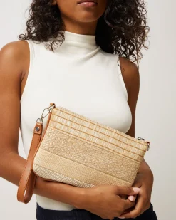 Bolso bandolera pequeño efecto rafia