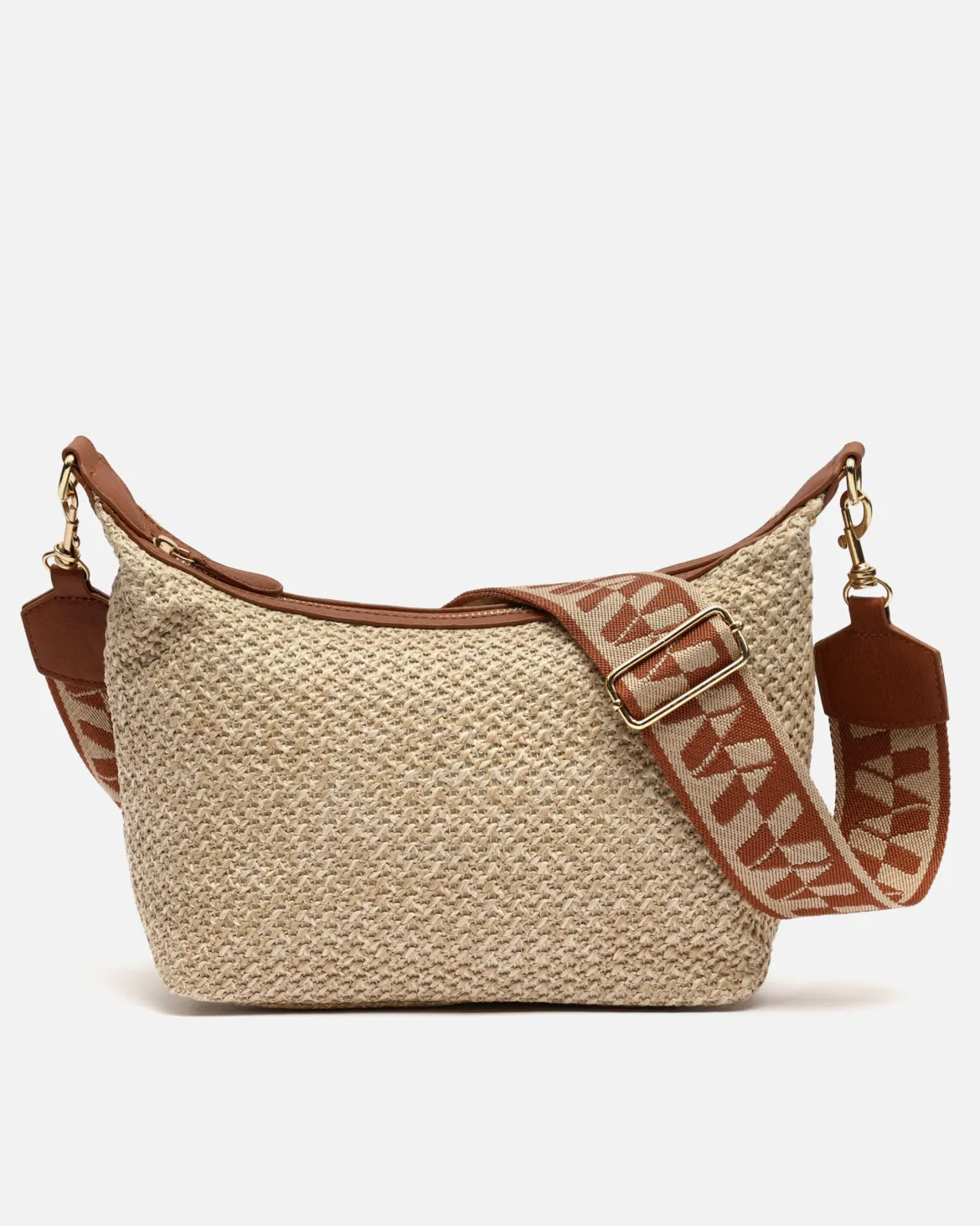 Bolso bandolera pequeño efecto rafia