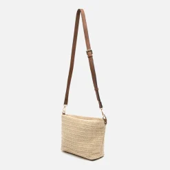 Bolso bandolera pequeño efecto rafia