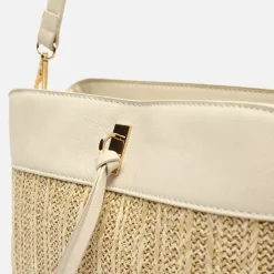 Bolso bandolera pequeño efecto rafia