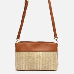 Bolso bandolera pequeño efecto rafia