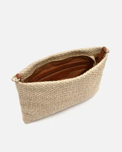 Bolso bandolera pequeño efecto rafia