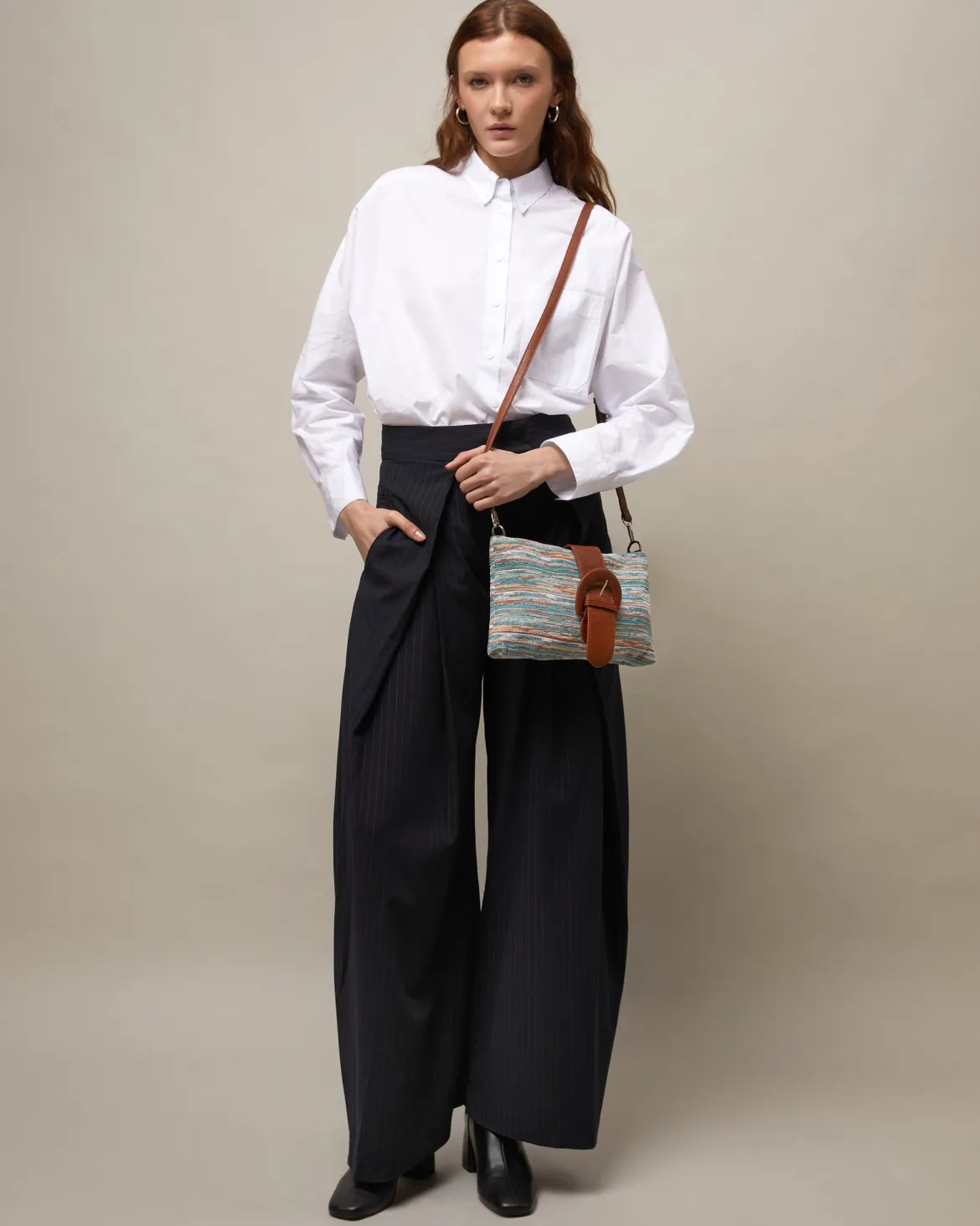 Bolso bandolera pequeño estampado jacquard