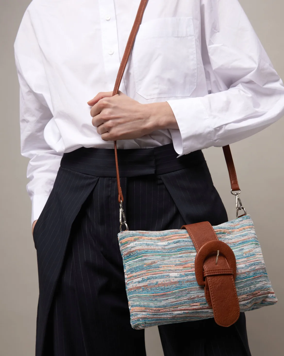 Bolso bandolera pequeño estampado jacquard