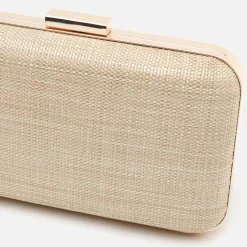 Bolso de fiesta efecto rafia con correa