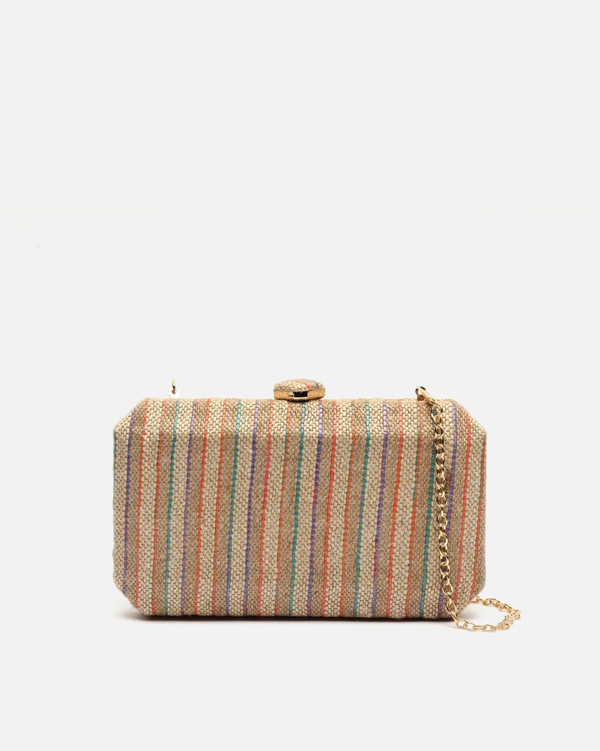 Bolso de fiesta pequeño efecto rafia