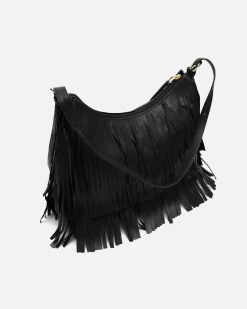 Bolso de hombro con flecos