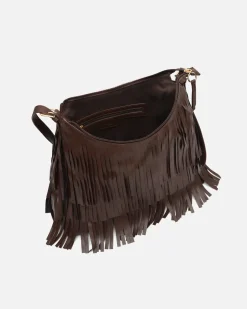 Bolso de hombro con flecos