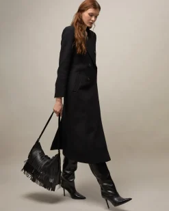 Bolso de hombro con flecos