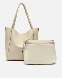 Bolso de hombro con neceser y asa bandolera extraíble