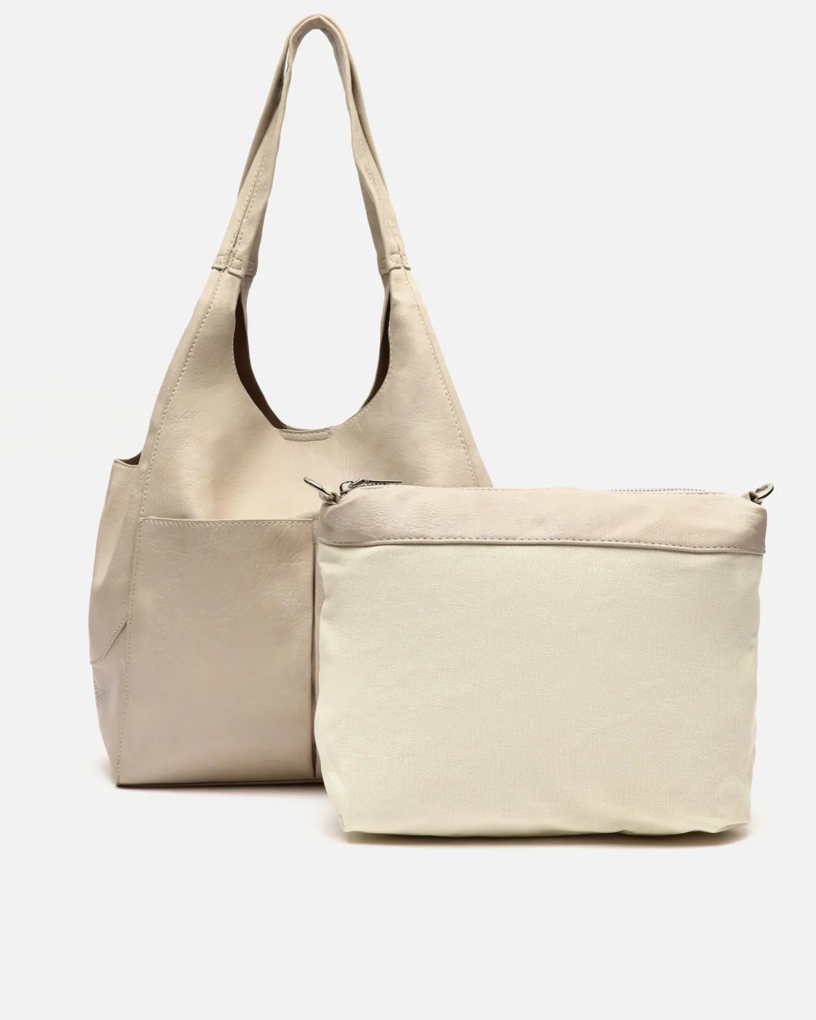 Bolso de hombro con neceser extraíble