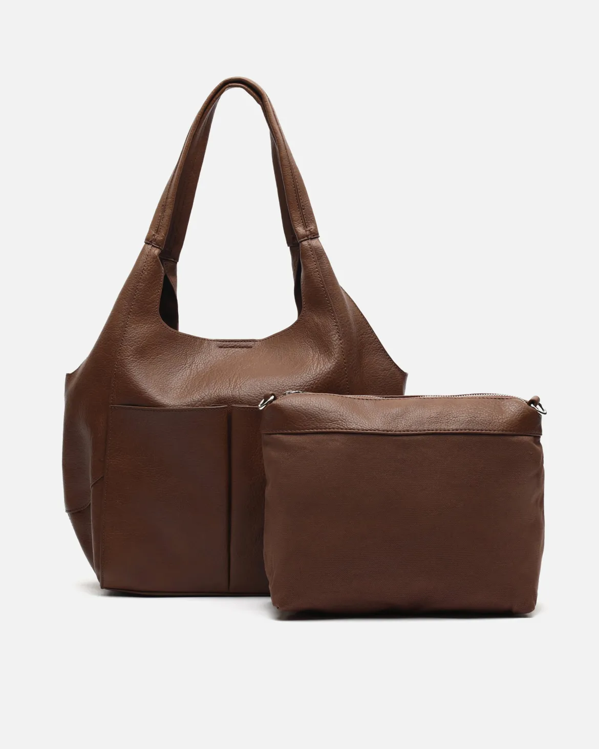 Bolso de hombro con neceser extraíble