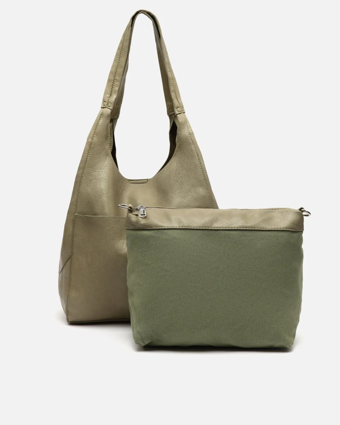 Bolso de hombro con neceser extraíble