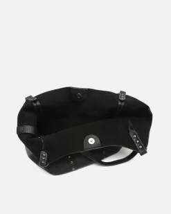 Bolso de hombro con neceser extraíble y detalles metálicos