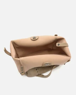 Bolso de hombro con neceser extraíble y detalles metálicos