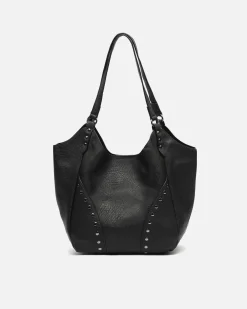 Bolso de hombro con neceser extraíble y detalles metálicos
