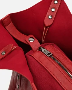 Bolso de hombro con neceser extraíble y detalles metálicos