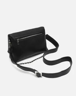 Bolso de hombro con solapa y grabado de estrellas con asa bandolera extraíble