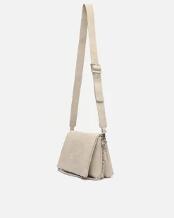 Bolso de hombro con solapa y grabado de estrellas con asa bandolera extraíble