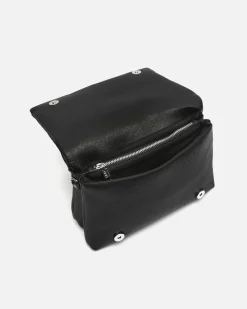 Bolso de hombro con solapa y grabado de estrellas con asa bandolera extraíble