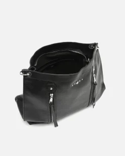 Bolso de hombro grande con detalles metálicos