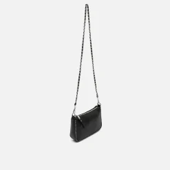 Bolso de hombro pequeño con asa bandolera y detalles metálicos