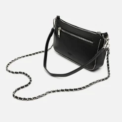 Bolso de hombro pequeño con asa bandolera y detalles metálicos