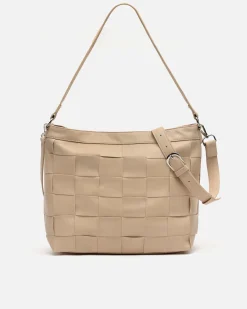 Bolso de hombro trenzado con bandolera extraíble