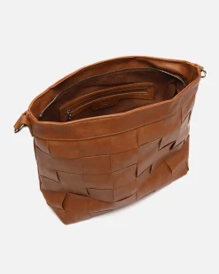 Bolso de hombro trenzado con bandolera extraíble