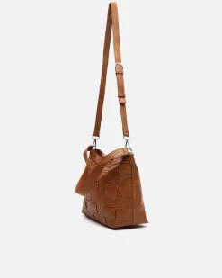 Bolso de hombro trenzado con bandolera extraíble