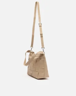 Bolso de hombro trenzado con bandolera extraíble