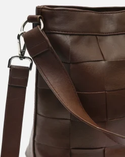 Bolso de hombro trenzado con bandolera extraíble