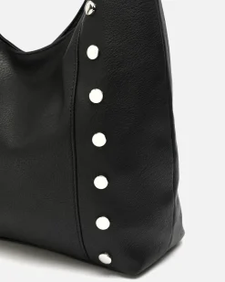 Bolso hobo con detalles metálicos