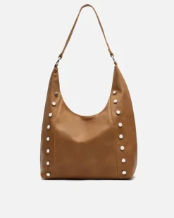 Bolso hobo con detalles metálicos