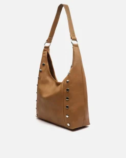 Bolso hobo con detalles metálicos