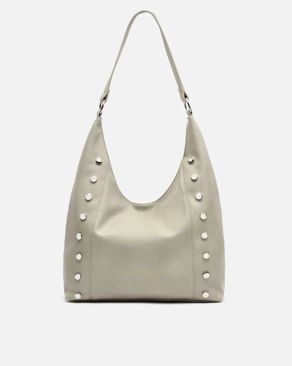Bolso hobo con detalles metálicos