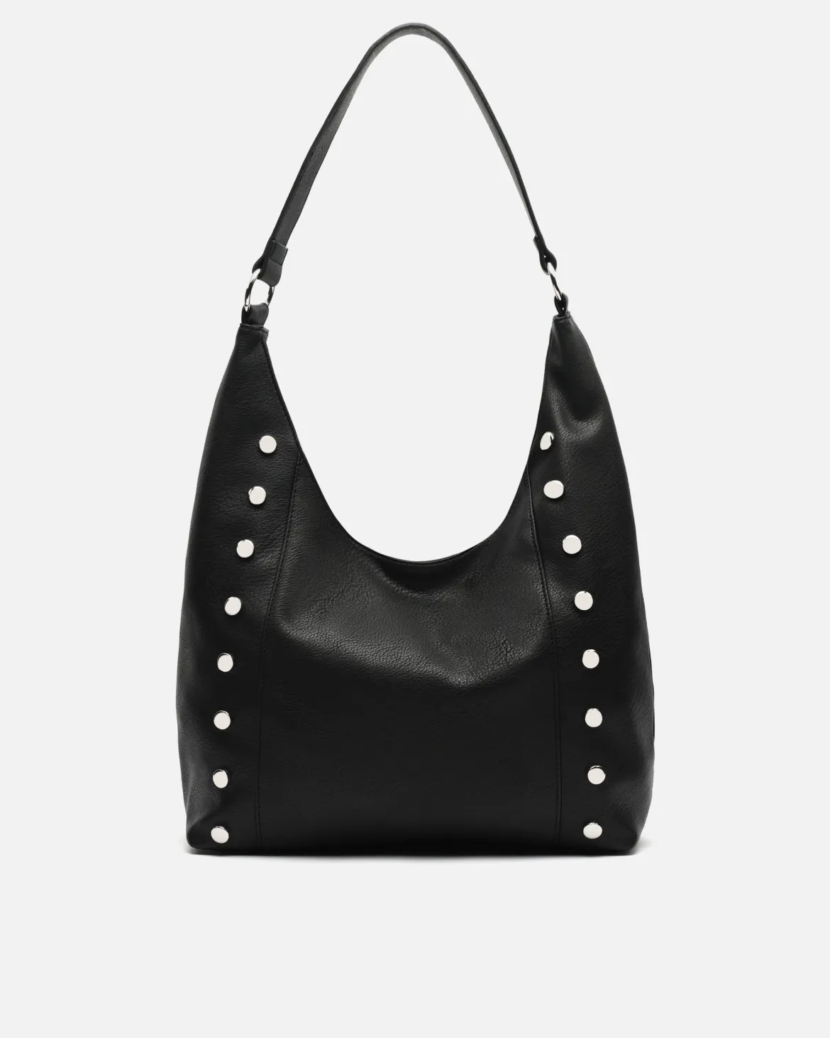 Bolso hobo con detalles metálicos