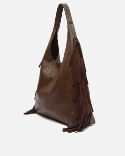 Bolso hobo con neceser extraíble y detalle flecos